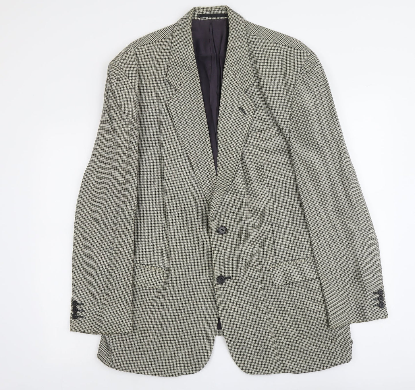 Debenhams Mens Beige Geometric Wool Jacket Blazer Size L Regular