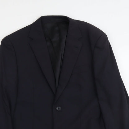 Next Mens Blue Wool Jacket Suit Jacket Size S Regular