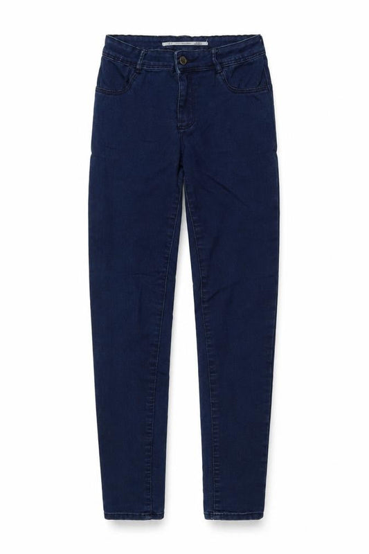 Zara Womens Blue Cotton Skinny Jeans Size 8 L28 in Regular Button
