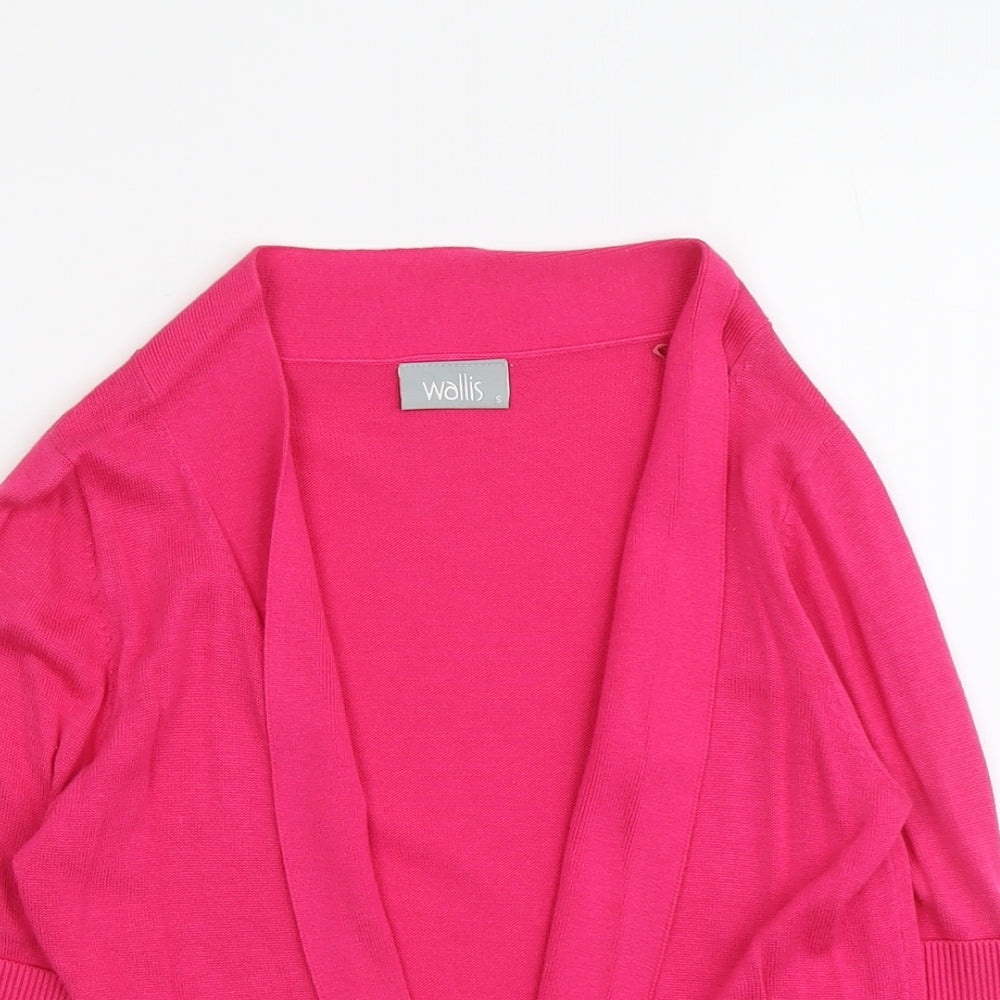 Wallis Womens Pink V-Neck Viscose Cardigan Jumper Size S