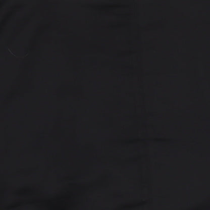 River Island Womens Black Polyester Basic Blouse Size S Boat Neck - Tie Front Detail