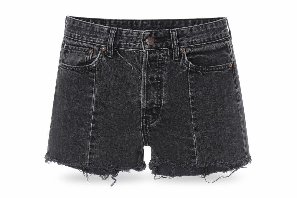H&M Womens Grey Cotton Cut-Off Shorts Size 28 in L3 in Regular Button