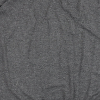 Yessica Womens Grey Round Neck Polyester Pullover Jumper Size L