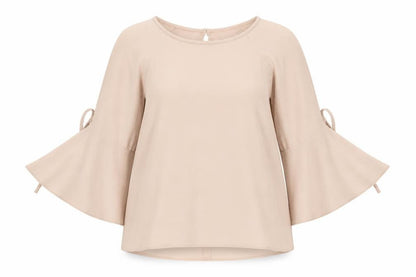 Peacocks Womens Pink Polyester Basic Blouse Size 8 Round Neck