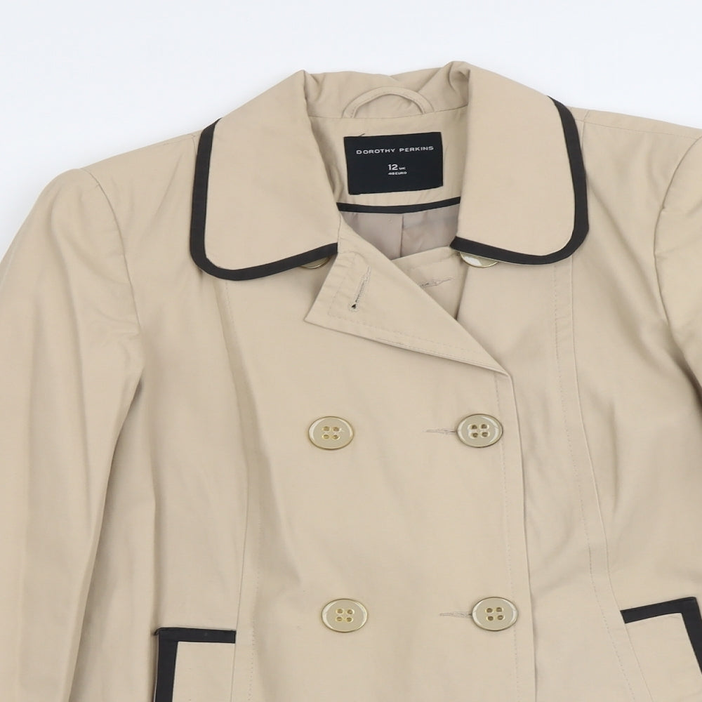 Dorothy Perkins Womens Beige Jacket Size 12 Button