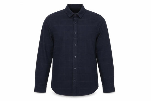 Nigel Hall Mens Blue Cotton Button-Up Size M Collared Button