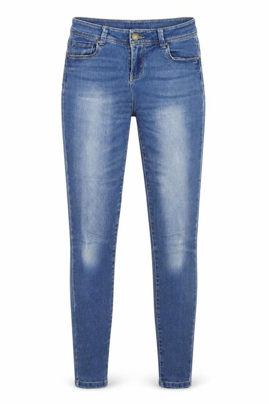 Denim&co Womens Blue Cotton Skinny Jeans Size 8 Regular Zip