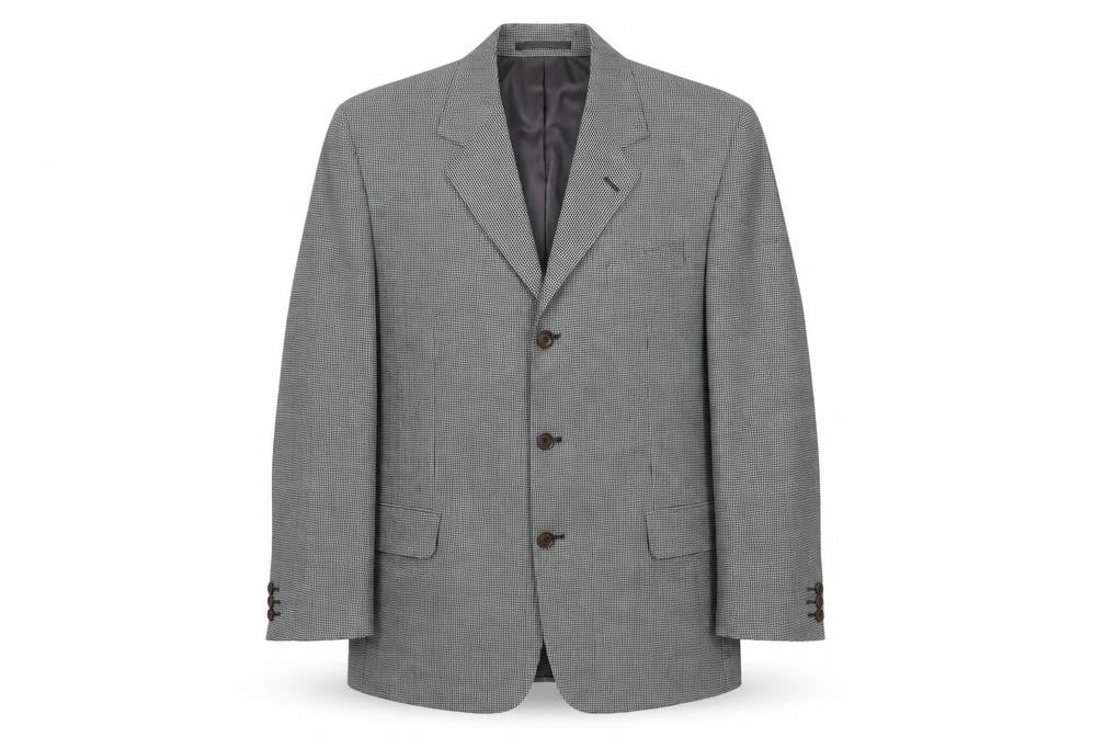 NEXT Mens Grey Geometric Polyester Jacket Blazer Size 40 Regular