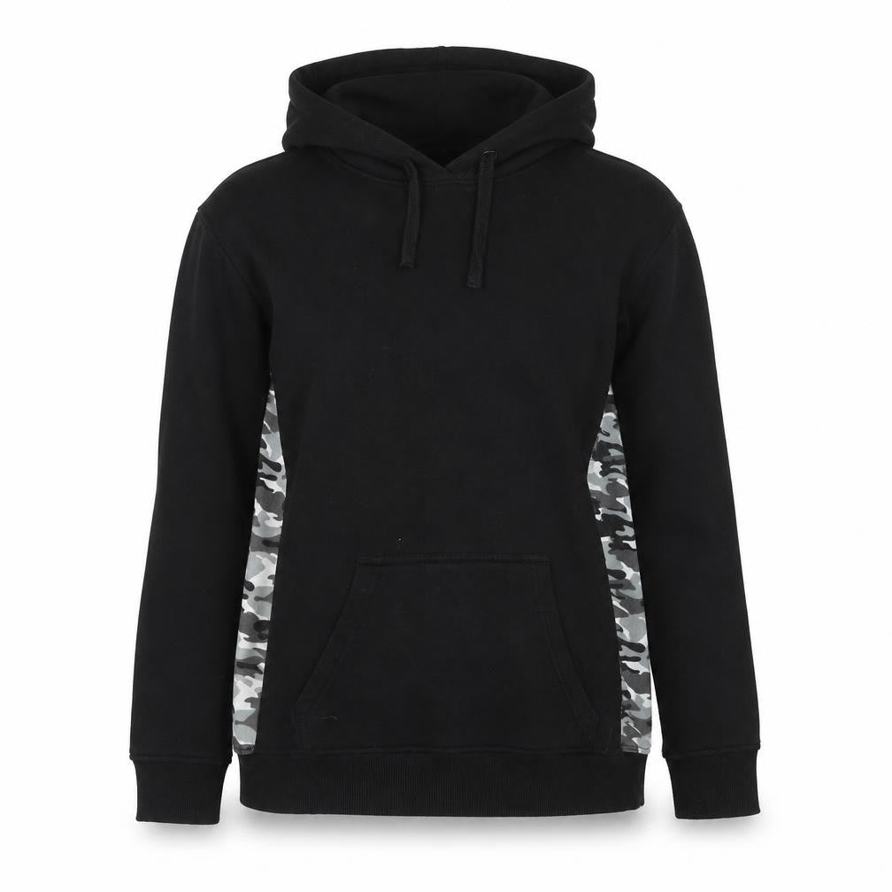 Fluid Womens Black Cotton Pullover Hoodie Size 10 Pullover