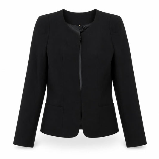 Forever Unique Womens Black Polyester Jacket Suit Jacket Size 12