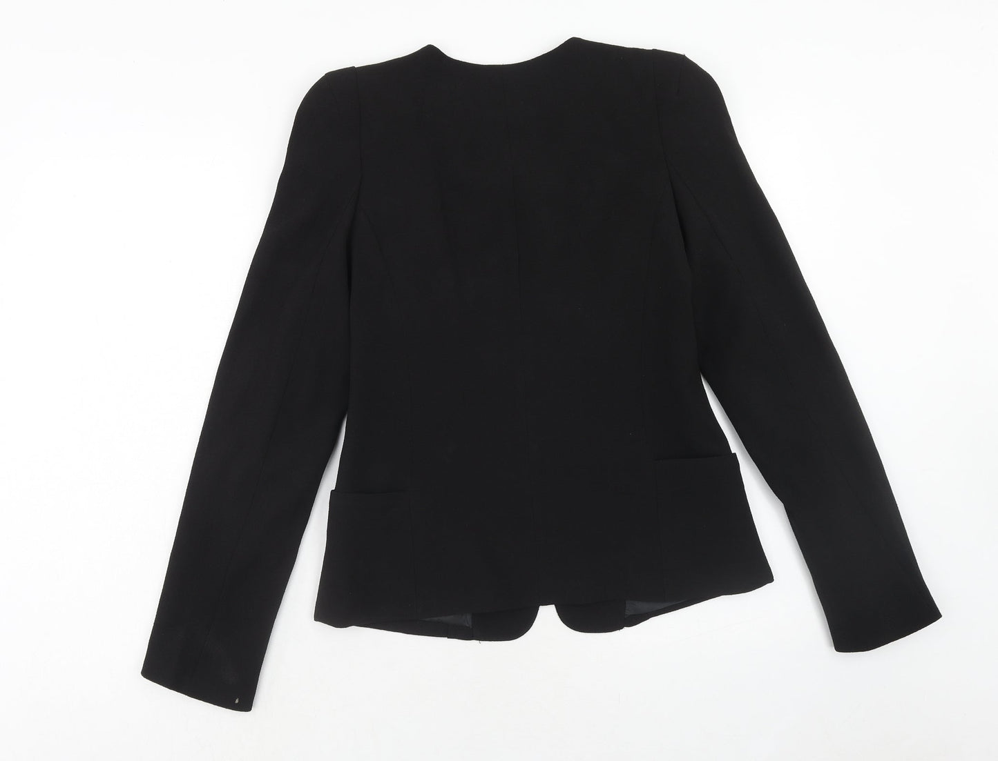 Forever Unique Womens Black Polyester Jacket Suit Jacket Size 12