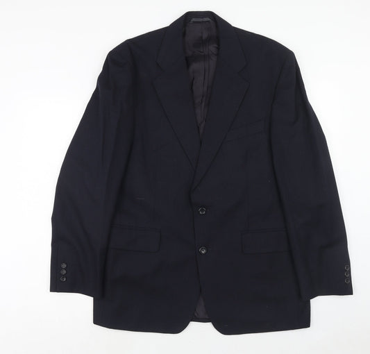 Chatsworth Mens Blue Wool Jacket Suit Jacket Size 42 Regular