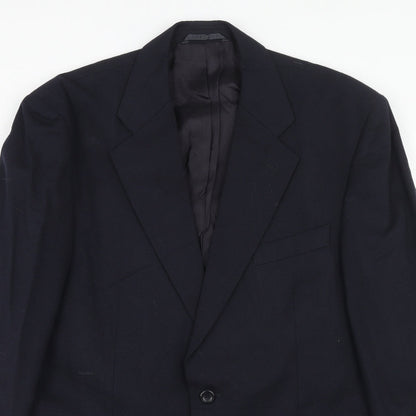 Chatsworth Mens Blue Wool Jacket Suit Jacket Size 42 Regular