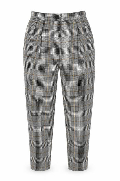 New Look Womens Multicoloured Plaid Polyester Trousers Size 6 Regular Zip