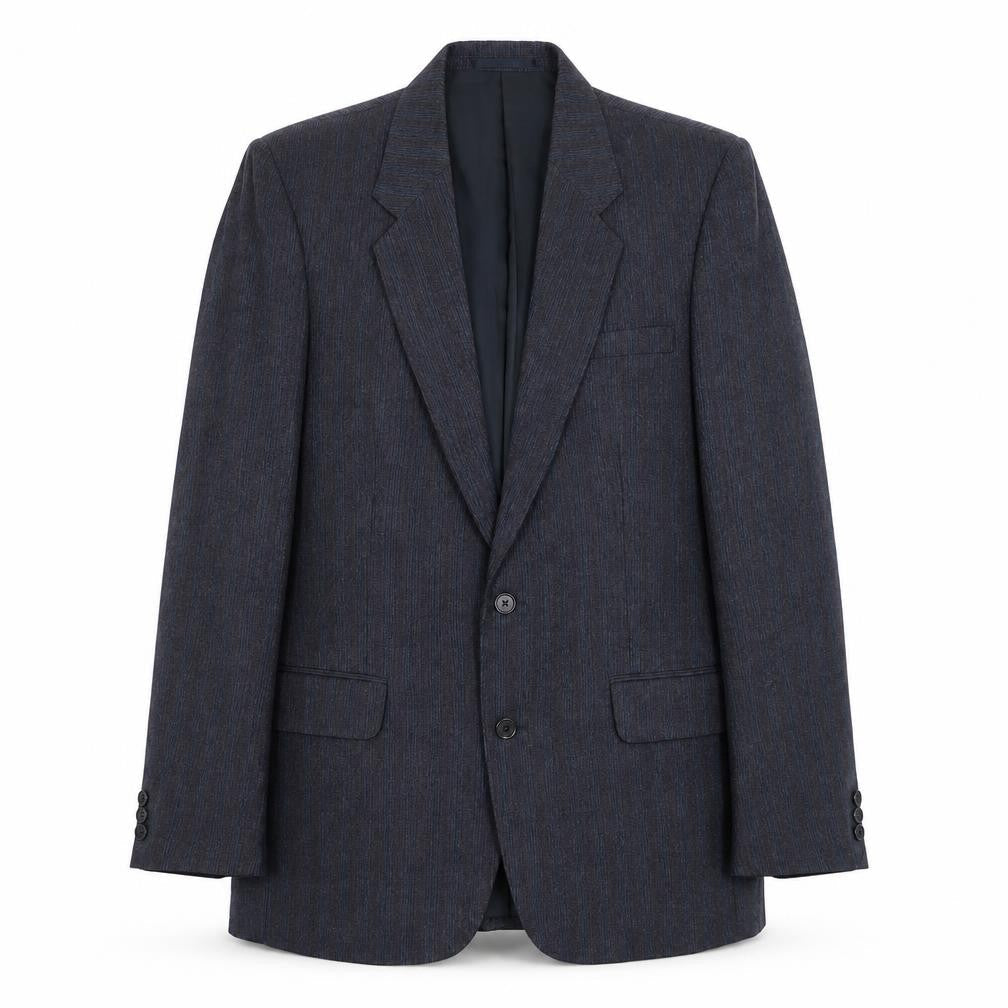 Guy Warwick Mens Blue Striped Wool Jacket Suit Jacket Size 40 Regular
