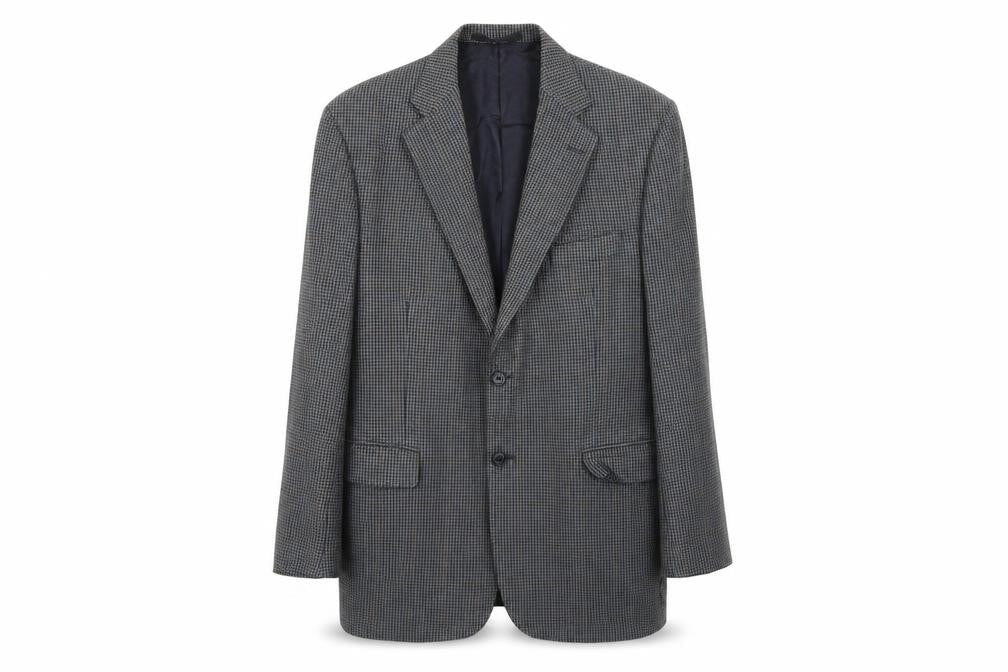 Marks & Spencer Mens Grey Geometric Wool Jacket Blazer Size 44 Regular