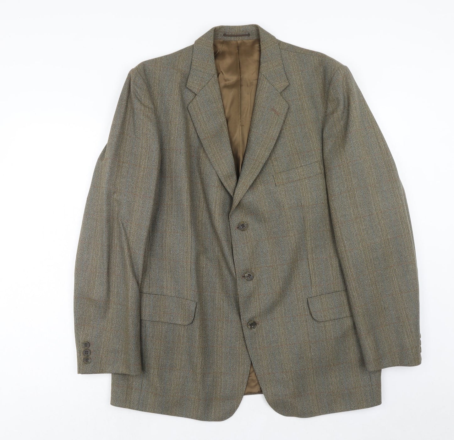 Kemps Tailoring Mens Grey Striped Wool Jacket Blazer Size 44 Regular
