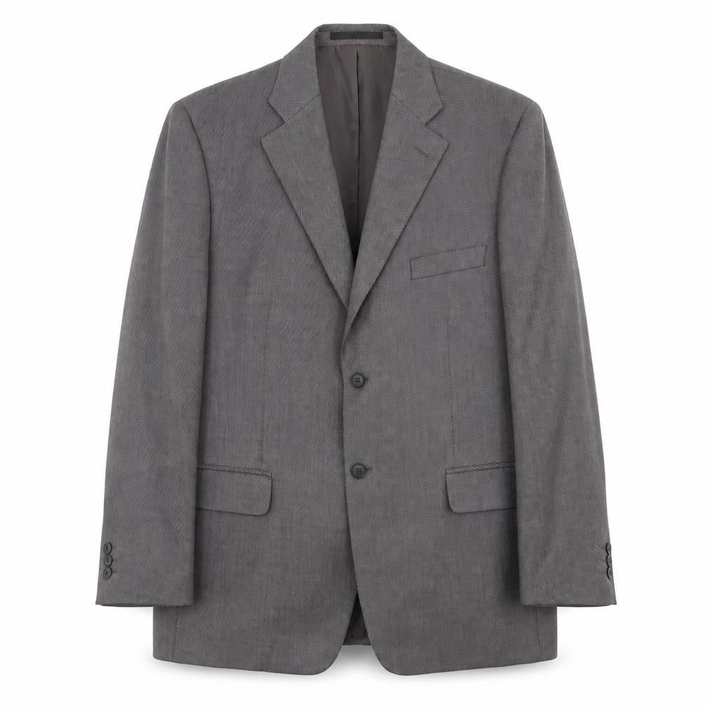Simon Taylor Mens Grey Polyester Jacket Suit Jacket Size 46 Regular