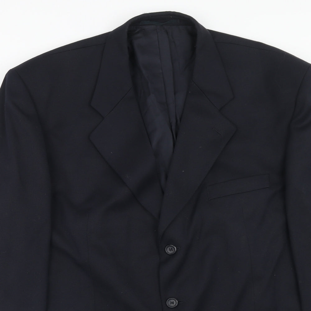 Burton Mens Blue Polyacrylate Fibre Jacket Suit Jacket Size 44 Regular