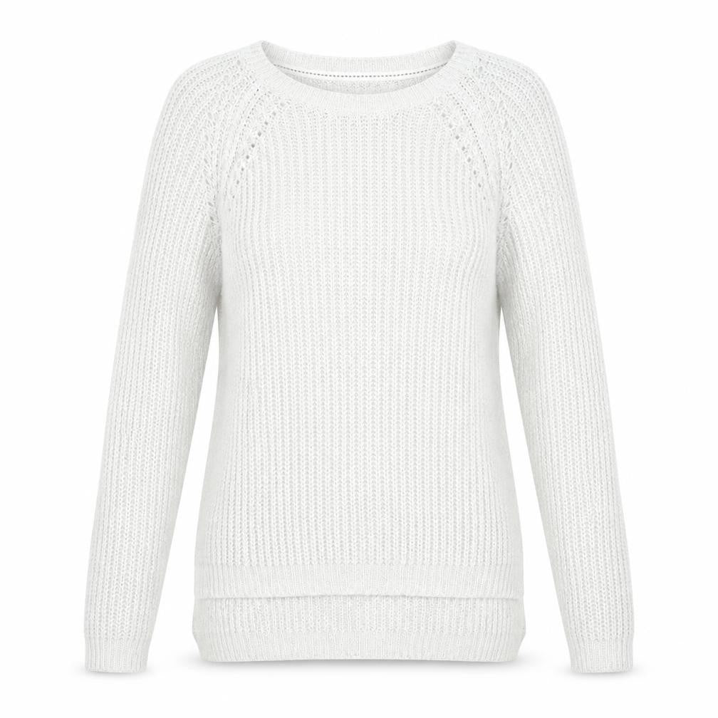 Papaya Womens Grey Boat Neck Acrylic Pullover Jumper Size S