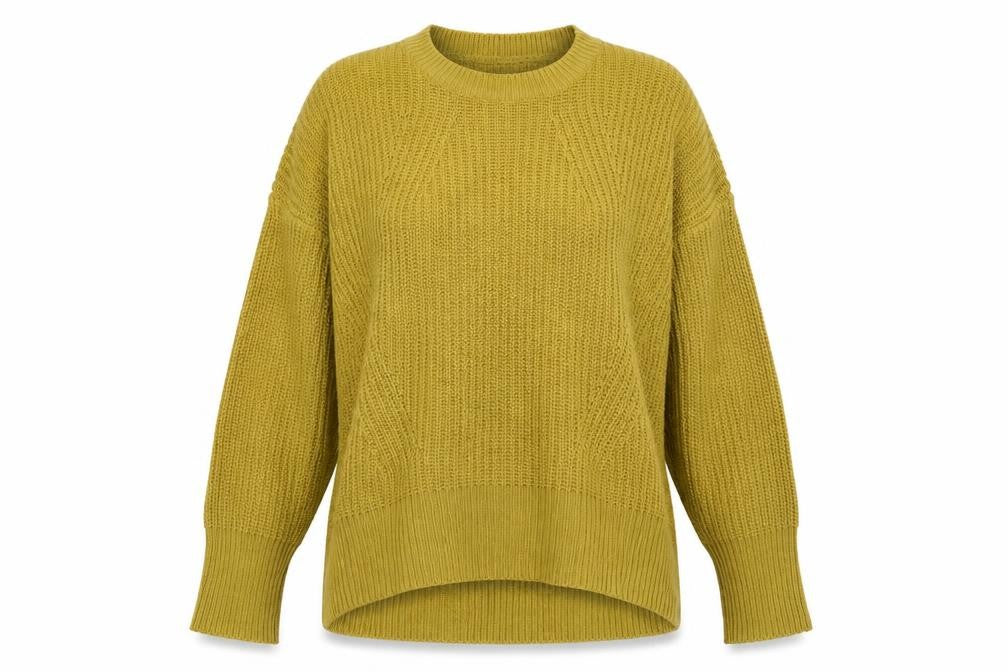 Atmosphere Womens Yellow Round Neck Acrylic Pullover Jumper Size 8