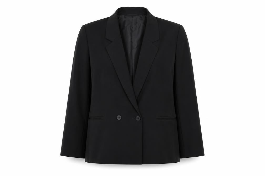 St.Michael Womens Black Polyester Jacket Suit Jacket Size 16