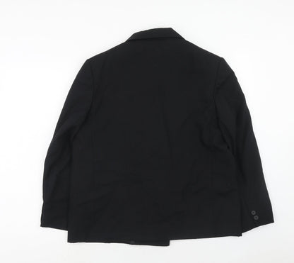 St Michael Womens Black Polyester Jacket Suit Jacket Size 16