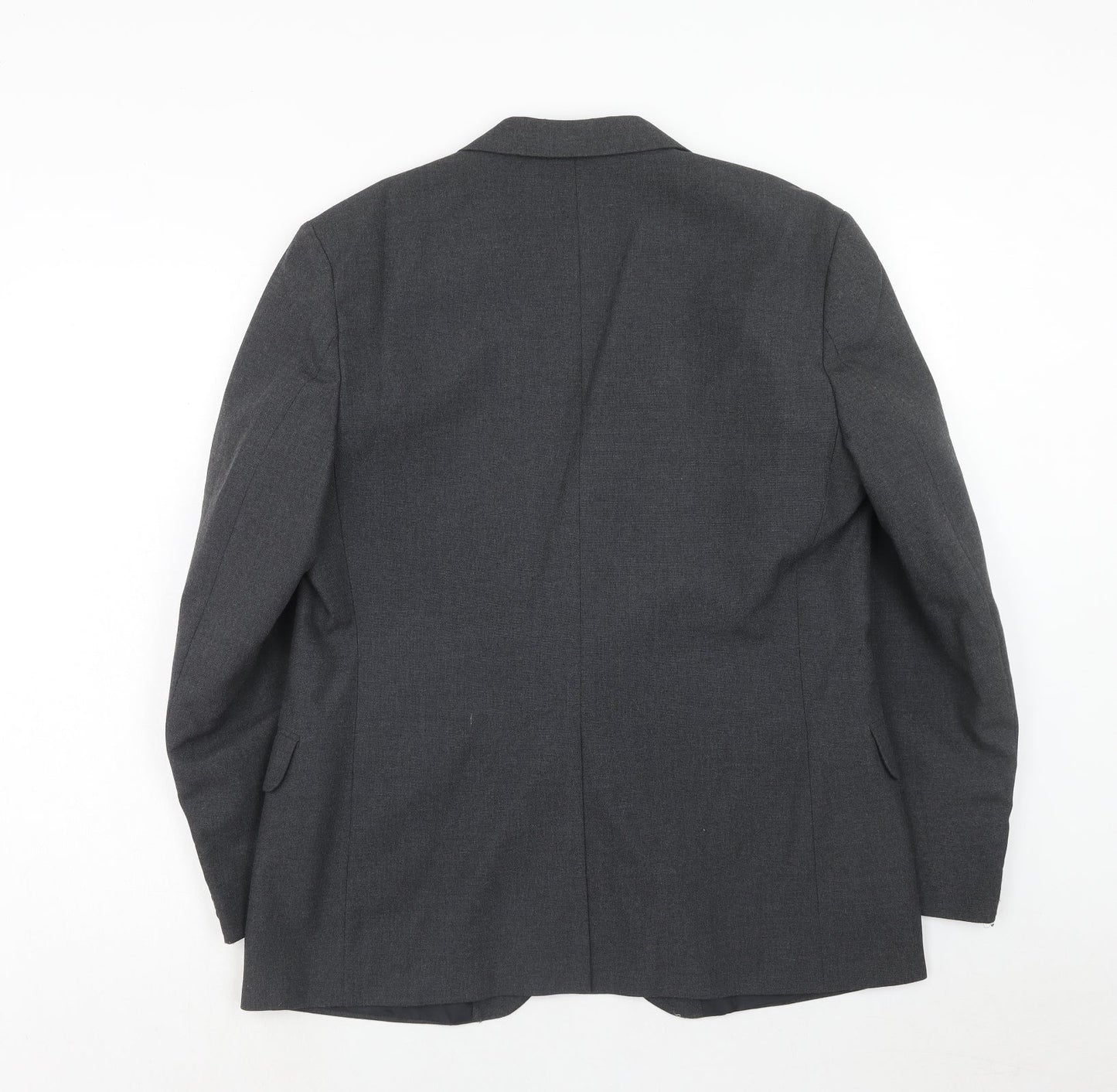 Yorkies Mens Grey Polyester Jacket Suit Jacket Size 40 Regular