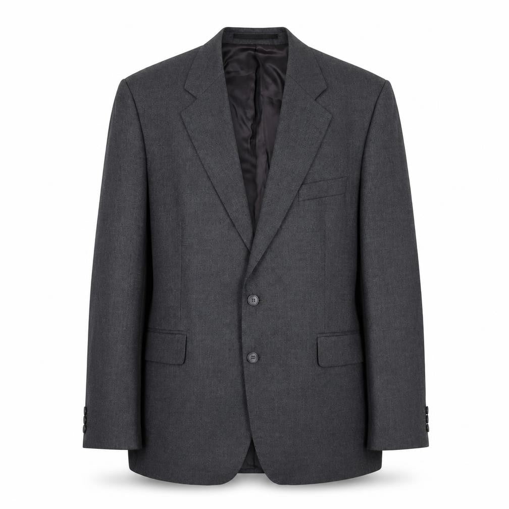 Label Mens Grey Polyacrylate Fibre Jacket Suit Jacket Size 44 Regular