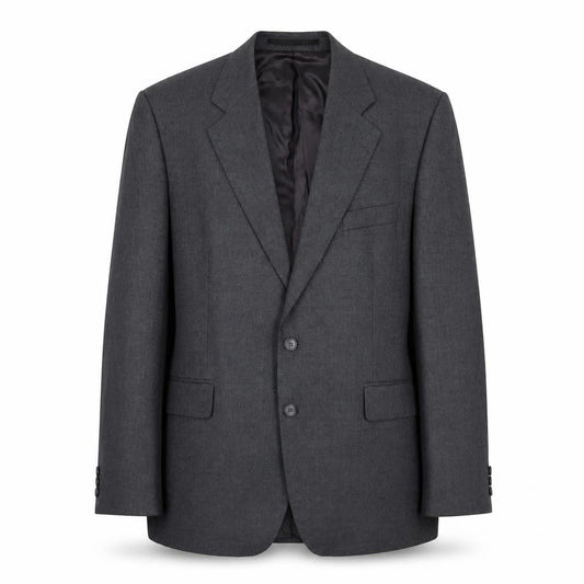 Label Mens Grey Polyacrylate Fibre Jacket Suit Jacket Size 44 Regular