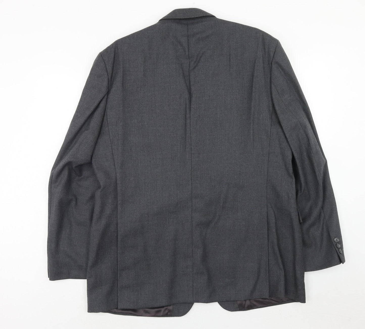 Label Mens Grey Polyacrylate Fibre Jacket Suit Jacket Size 44 Regular