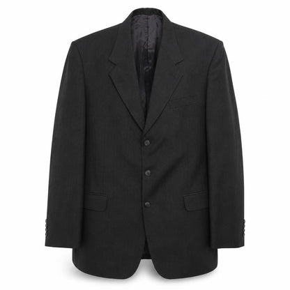 James Barry Mens Grey Striped Polyester Jacket Suit Jacket Size 44 Regular