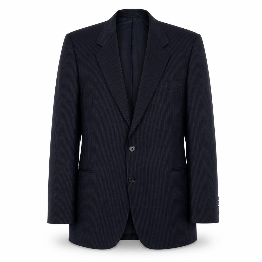 st Michael Mens Blue Striped Wool Jacket Suit Jacket Size 42 Regular