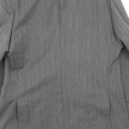 SCOTT Mens Grey Striped Wool Jacket Suit Jacket Size 40 Regular