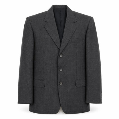 n.u.k Mens Grey Check Polyester Jacket Suit Jacket Size 36 Regular