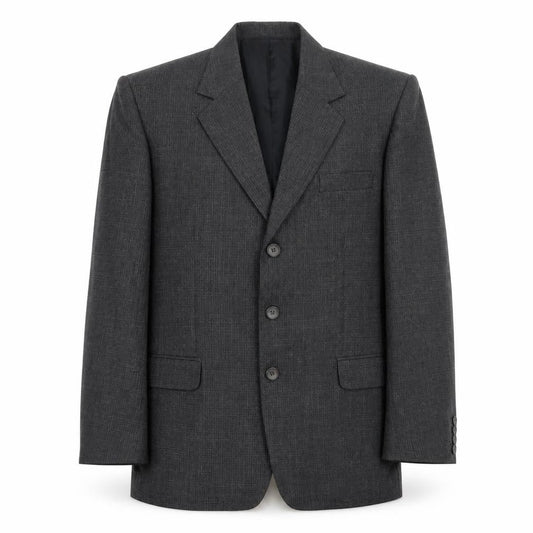n.u.k Mens Grey Check Polyester Jacket Suit Jacket Size 36 Regular