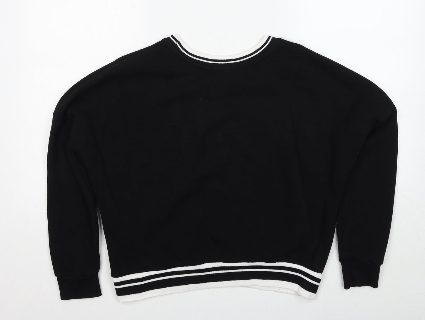 Primark Womens Black Polyester Pullover Sweatshirt Size 4 Pullover - Size 4-6