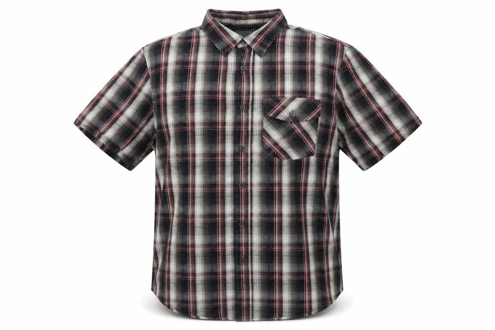 Avenue Mens Multicoloured Plaid Cotton Button-Up Size M Collared Button