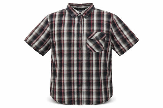 Avenue Mens Multicoloured Plaid Cotton Button-Up Size M Collared Button