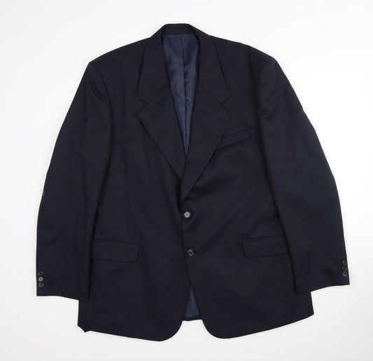 Preworn Mens Blue Wool Jacket Suit Jacket Size 42 Regular