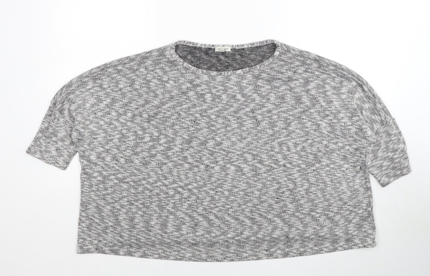 River Island Womens Grey Round Neck Polyester Pullover Jumper Size 12