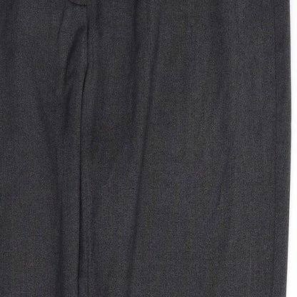 Papaya Womens Grey Polyester Trousers Size 14 Regular Zip