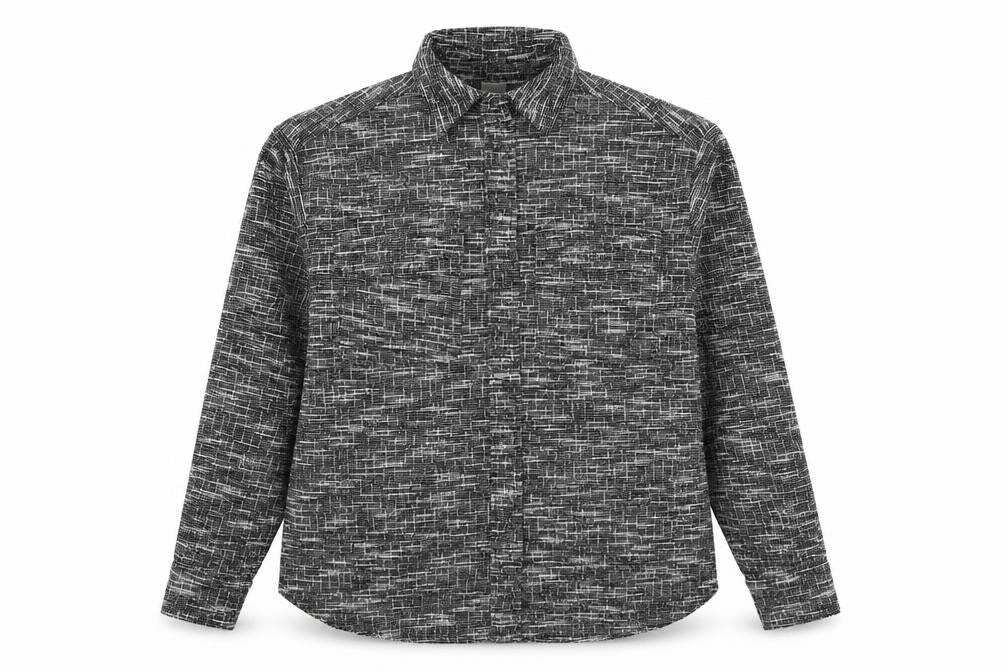 H&M Womens Black Geometric Jacket Size L Snap