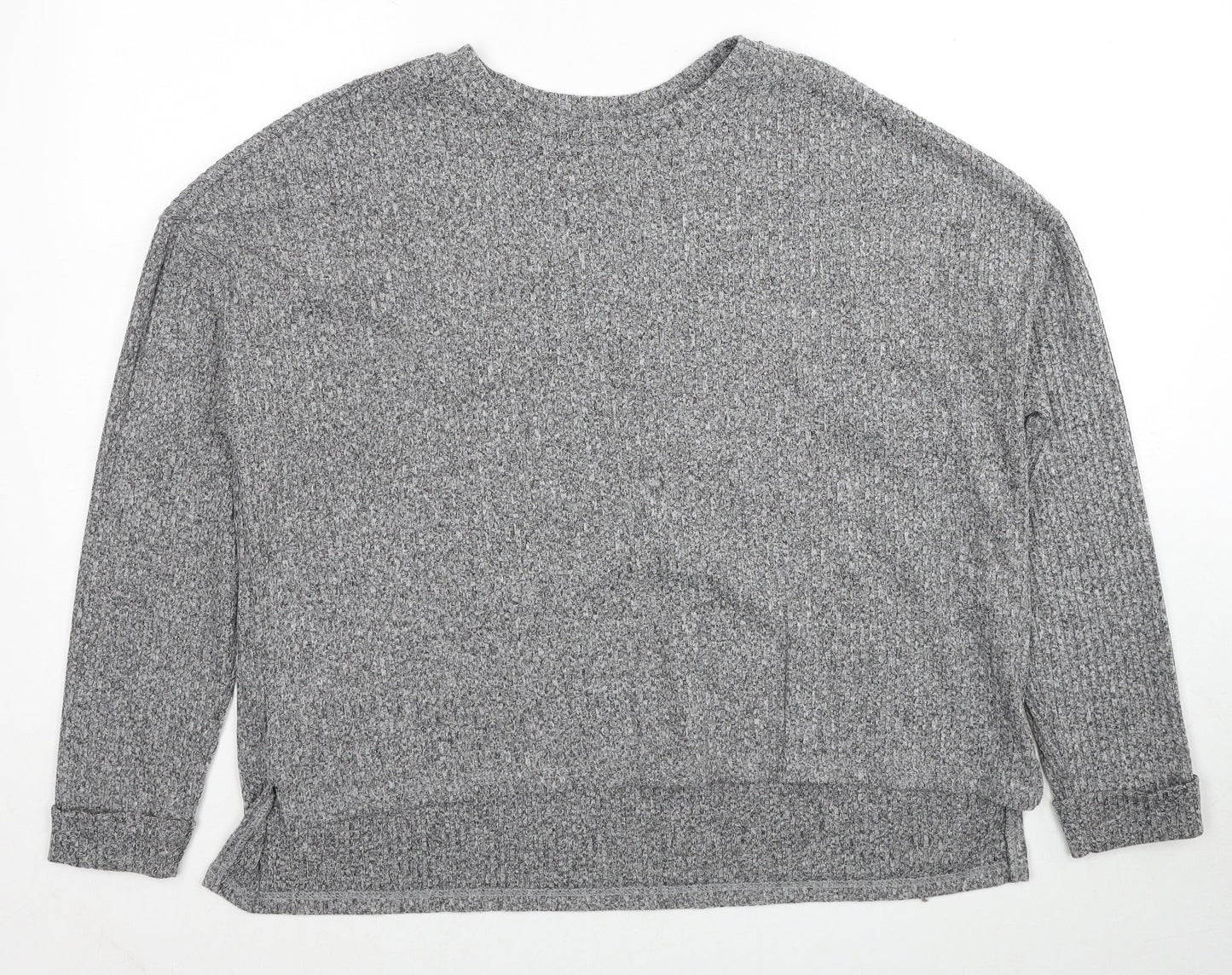 Primark Womens Grey Round Neck Polyester Pullover Jumper Size 12