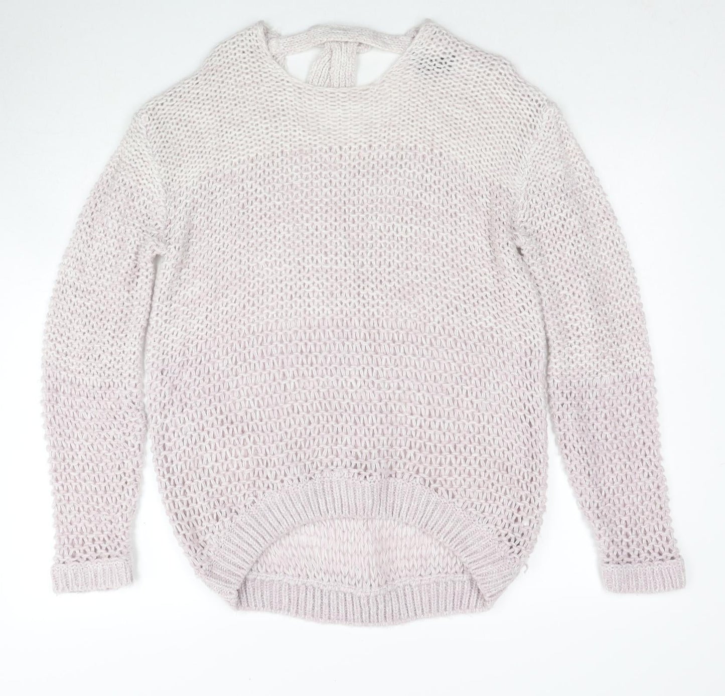 Dorothy Perkins Womens Pink Round Neck Acrylic Pullover Jumper Size 14