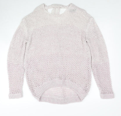 Dorothy Perkins Womens Pink Round Neck Acrylic Pullover Jumper Size 14
