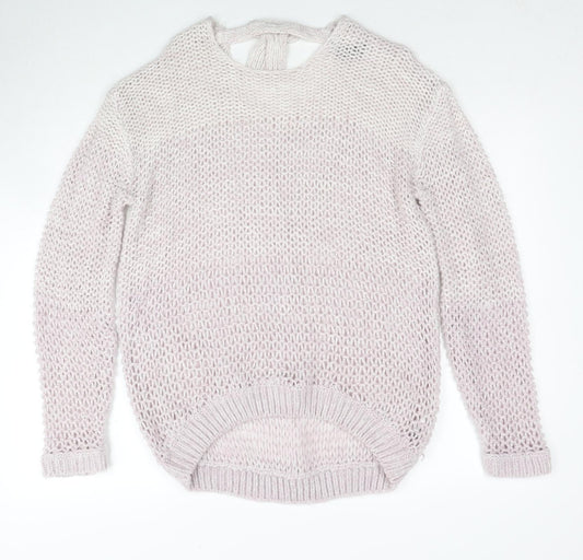 Dorothy Perkins Womens Pink Round Neck Acrylic Pullover Jumper Size 14