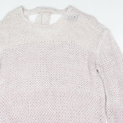 Dorothy Perkins Womens Pink Round Neck Acrylic Pullover Jumper Size 14