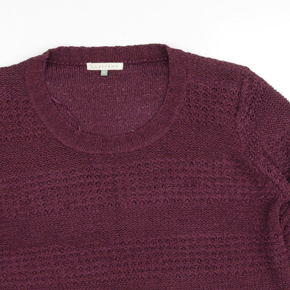 Lakeland Womens Purple Round Neck Acrylic Pullover Jumper Size 16