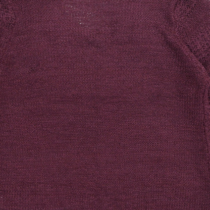Lakeland Womens Purple Round Neck Acrylic Pullover Jumper Size 16